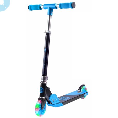 Patinete CORE Foldy Junior Scooter Plegable con Ruedas LED - Negro / Azul